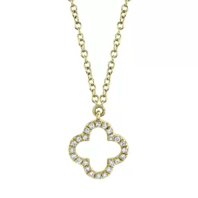 0.08CT DIAMOND CLOVER NECKLACE - SC55019617