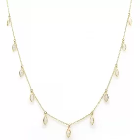 18K Gold Diamond Charm Necklace