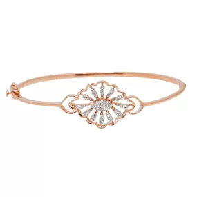 18K Rose Gold & 0.35ct Diamond Bangle (8.7gm)