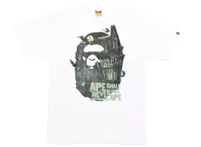 A Bathing Ape Halloween Bape Mansion Ape Head Tee in White