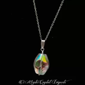 Angel Aura Quartz Large Nugget Necklace