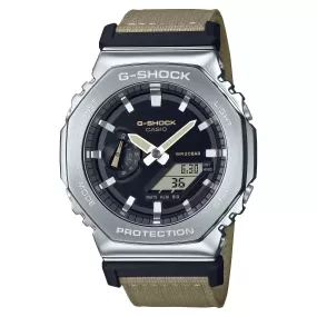 Casio G-Shock Metal Bezel CasiOak GM2100C-5A GM2100 Ultility Watch Tan Canvas