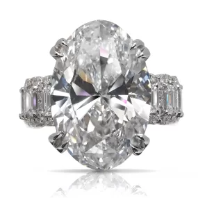 COCO 18 CARAT OVAL CUT E COLOR VS1 CLARITY DIAMOND ENGAGEMENT RING 18K WHITE GOLD GIA CERTIFIED 14 CT E VS1 BY MIKE NEKTA