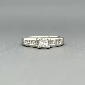 Estate 14K W Gold 0.80cttw G-I/SI1-2 Diamond Engagement Ring