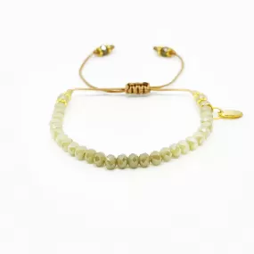 Friendship Crystal Cloudy Green Bracelet