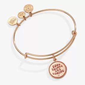 'Good Things Are Coming' Mantra Charm Bangle