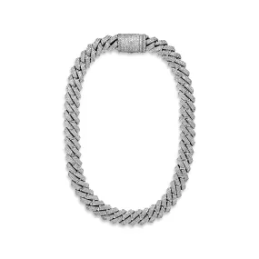 Jack 59 Carats Full Pave Diamond Cuban Link Chain in White Gold for Men