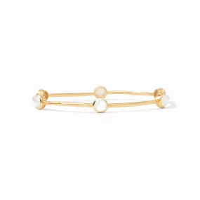 Julie Vos Milano Luxe Bangle Iridescent Clear Crystal