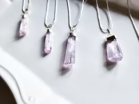 Kunzite Point Sterling Necklace