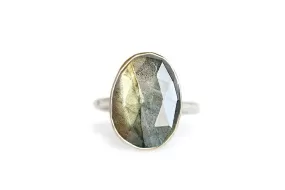 Labradorite Facet Ring