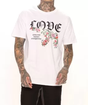 Men's Floral Love Ak T-Shirt In White