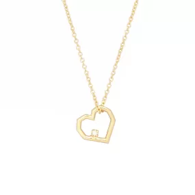 MINI CORAZON BRILLANTE NECKLACE