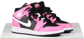 Nike Pink Air Jordan 1 Mid Gs ‘pinksicle’ 555112-002 Trainers UK 4 EU 37 👠