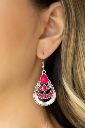 Paparazzi Boho Brilliance Pink Earrings