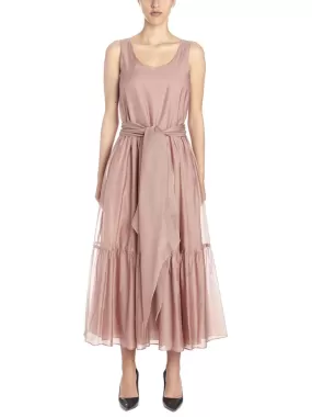 'S Max Mara Manche Belted Ruffle Dress