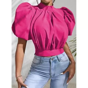 Short Puffed Sleeve Top