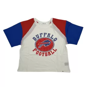 Women's '47 Brand Buffalo Bills Sandstone Gia Cropped T-Shirt