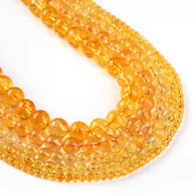 Yellow Synthetic Popcorn Quartz Beads 4 6 8 10 12mm Round Loose Beads gems beads 15 Full Strand 103081